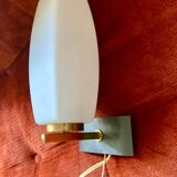 Glass and brass wall light 1960