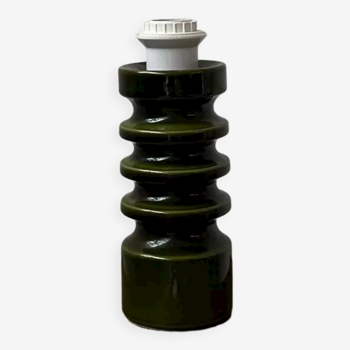 Lampe de table en céramique verte allemande du milieu du siècle