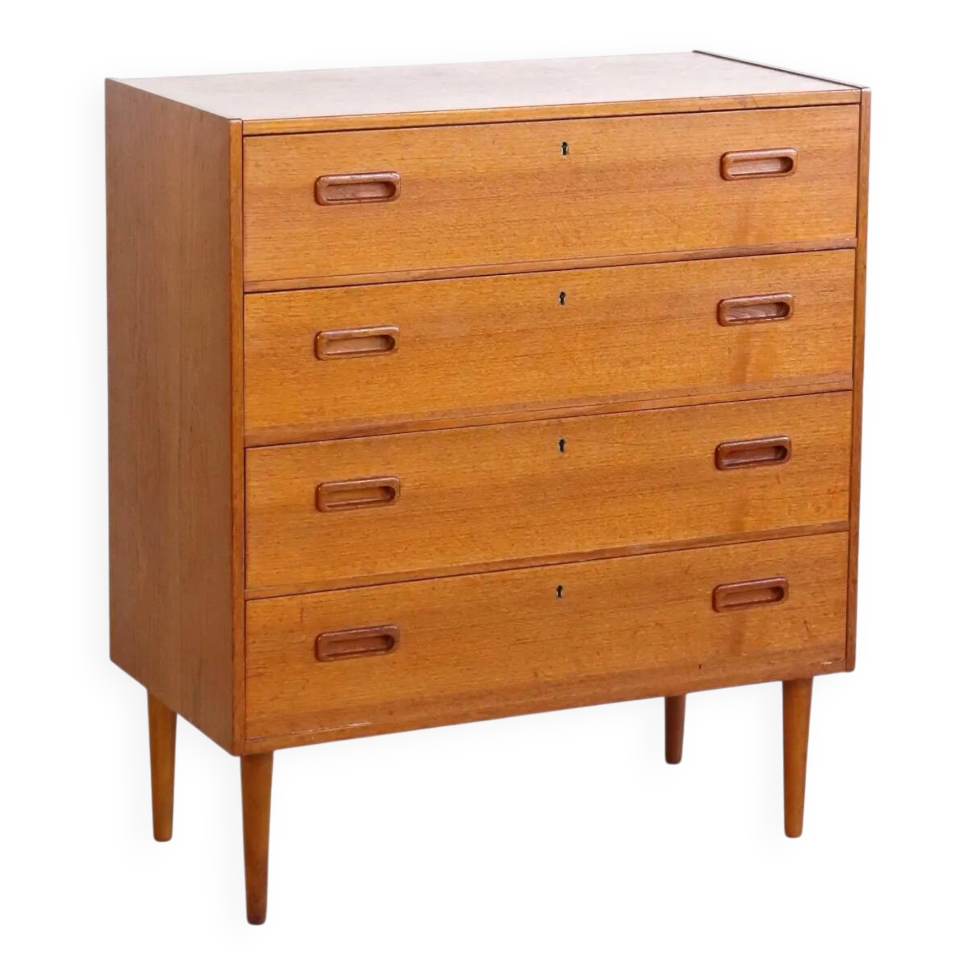 Commode en teck quatre tiroirs