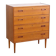 Commode en teck quatre tiroirs