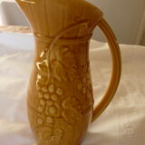 Pichet carafe en céramique barbotine sarreguemines  1/2l