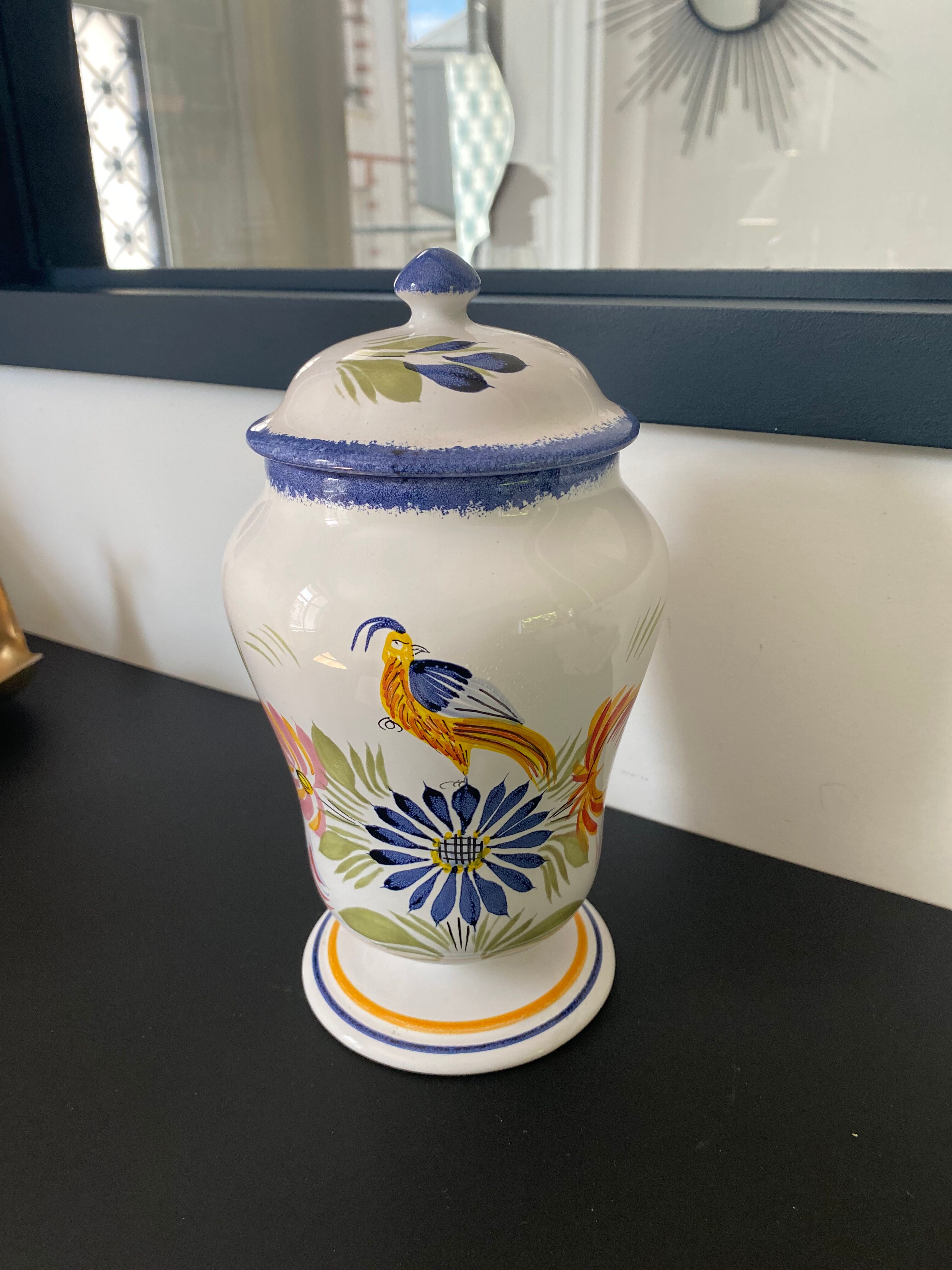 Large apothecary pot Henriot Quimper