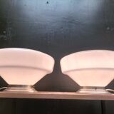 Paire de lampes opaline