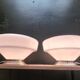 Paire de lampes opaline