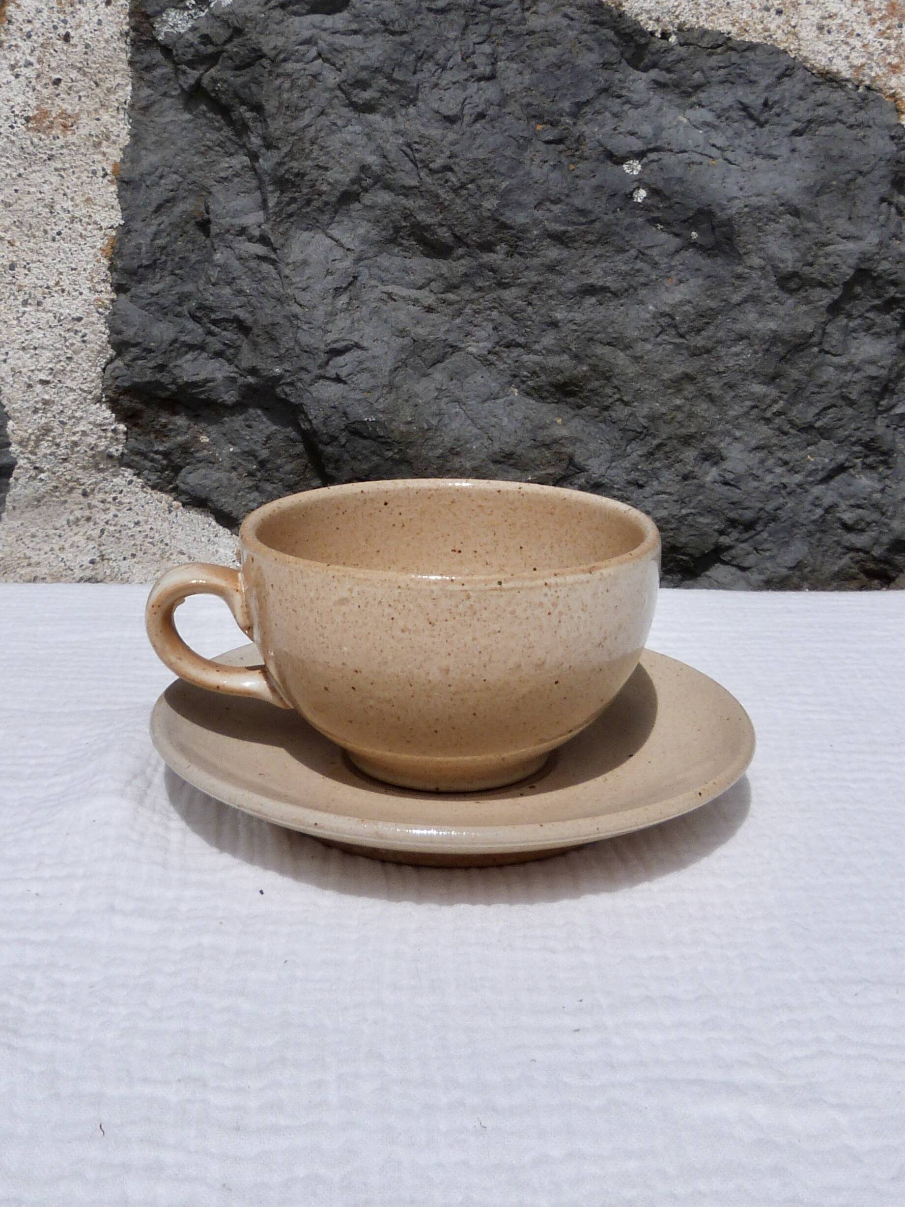 Stoneware cup with saucer Grès du Marais