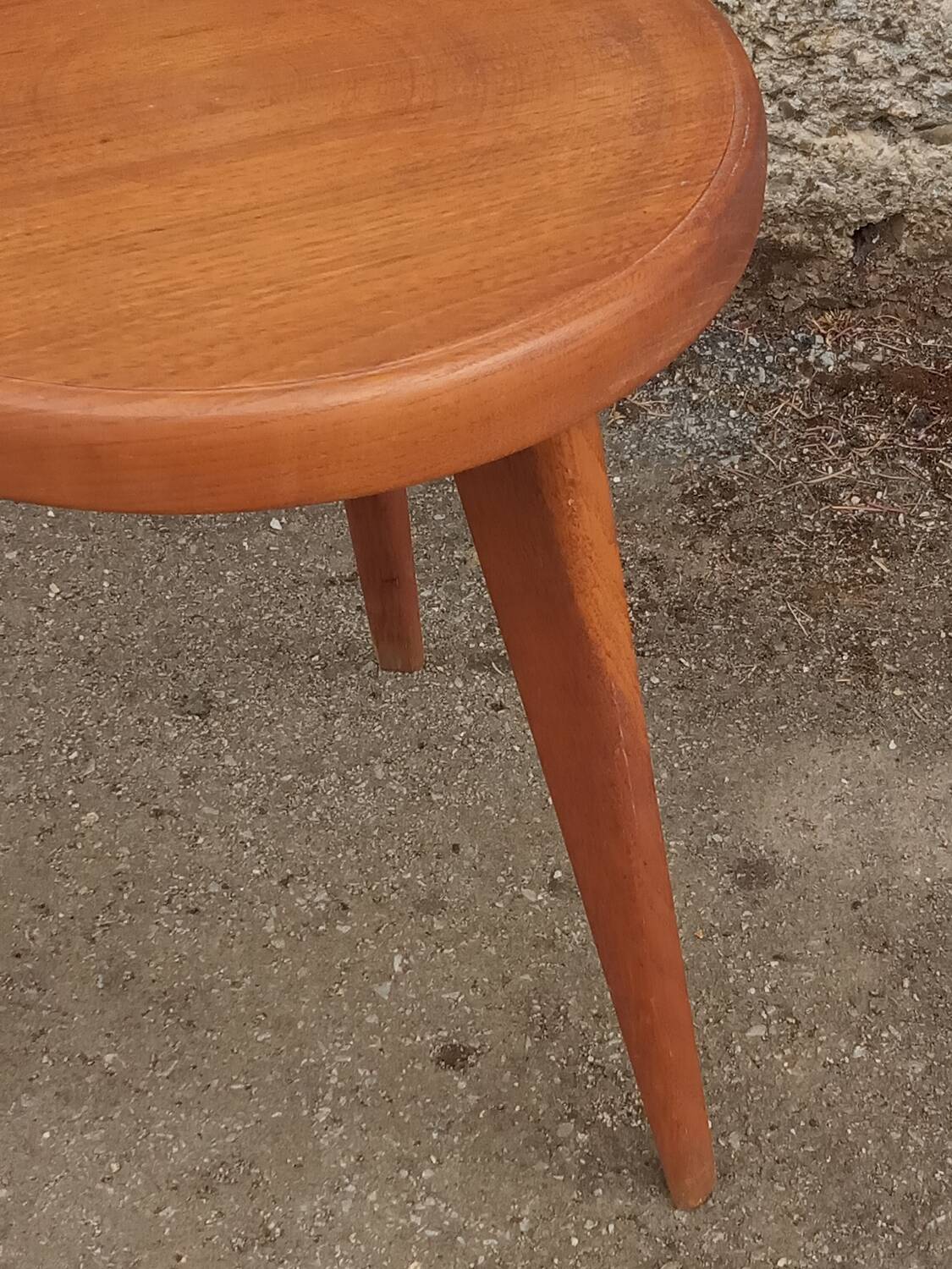 Oak tripod stool, 1950s