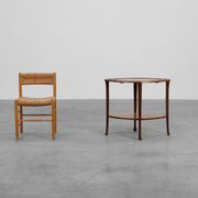 Art Nouveau Side Table in Walnut and Marble, France ca. 1915