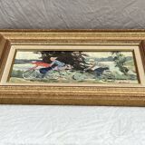 Old painting signed Oil on cardboard dimension: height - 34cm - width -58cm -