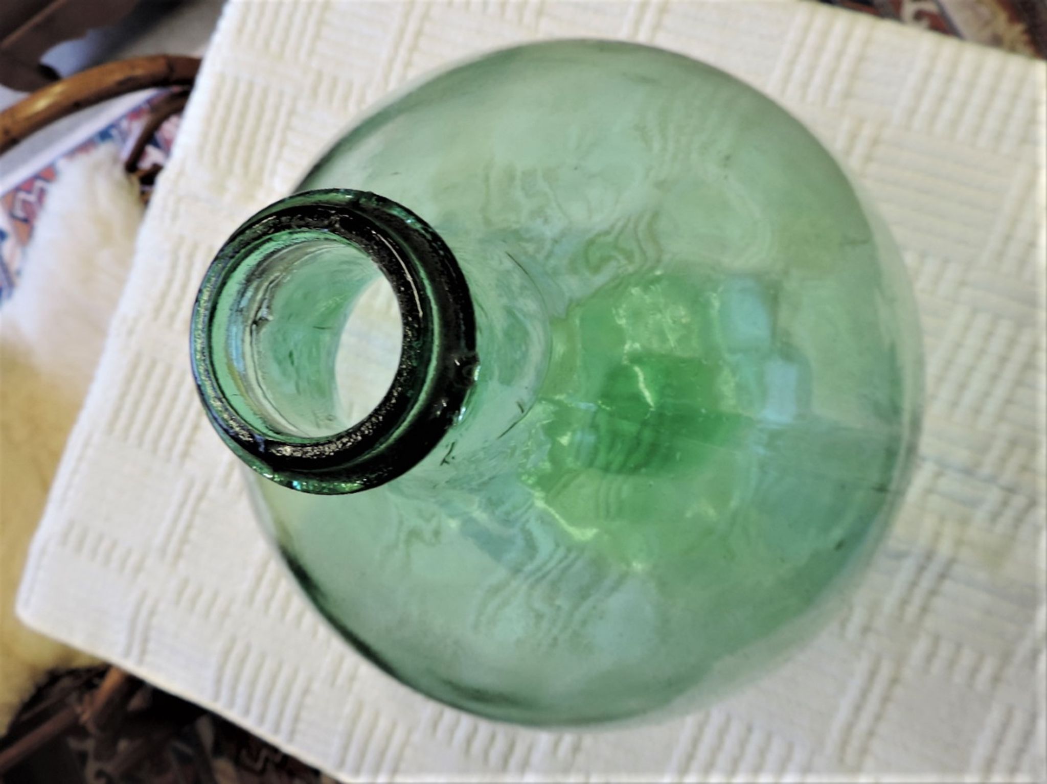 Dame-Jeanne or old glass bottle