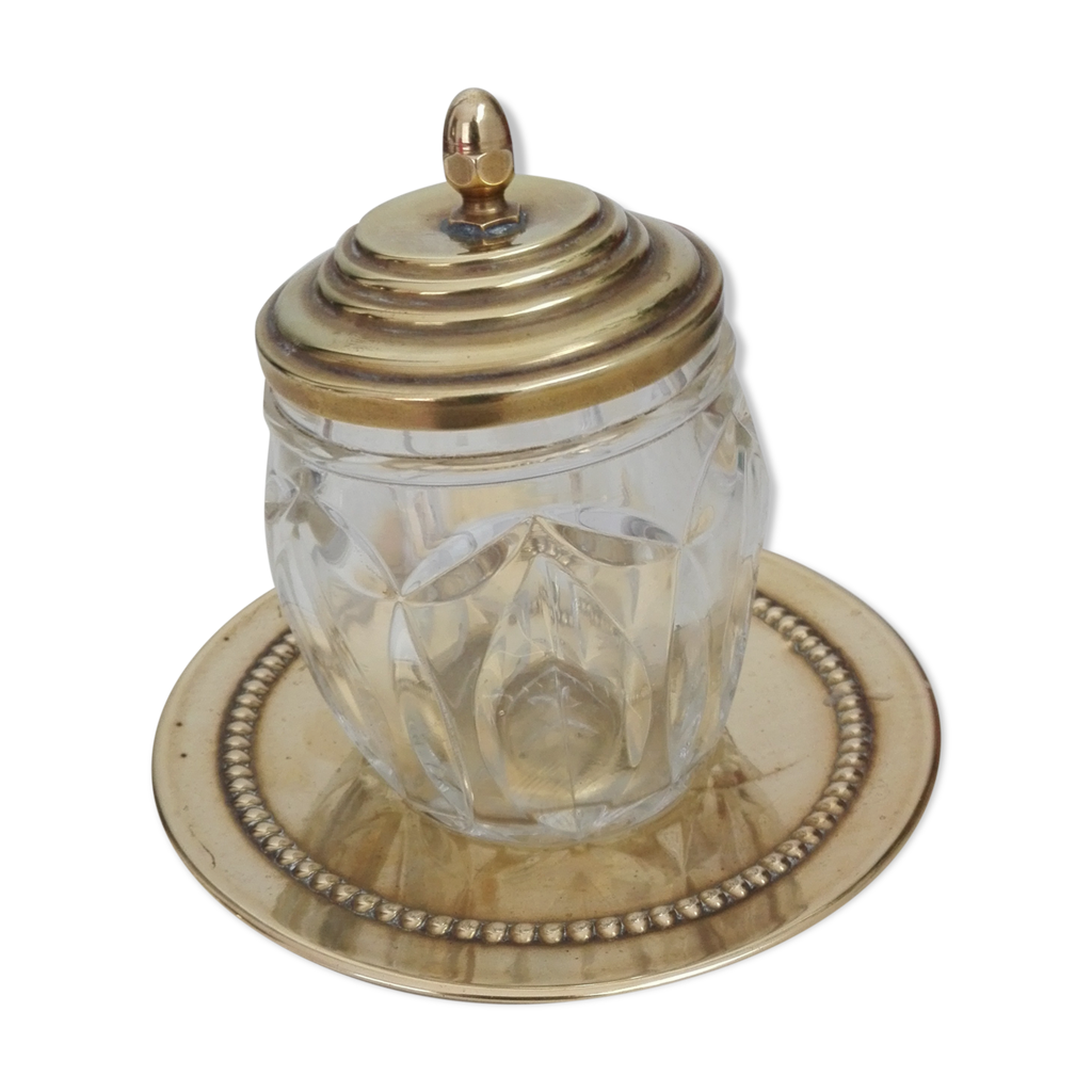 Décoration De Table Halloween Sucrier En Verre Cristal 123Arts En Forme De Citrouille Avec Couvercle - 210 Ml, Déco Automne Pot à Sucre Verre Cristal