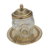 Glass and gold metal candy