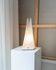 Milky White Murano Frosted Glass Pyramid Table Lamp with White Metal Base - Italian Space Age Design, 1970s