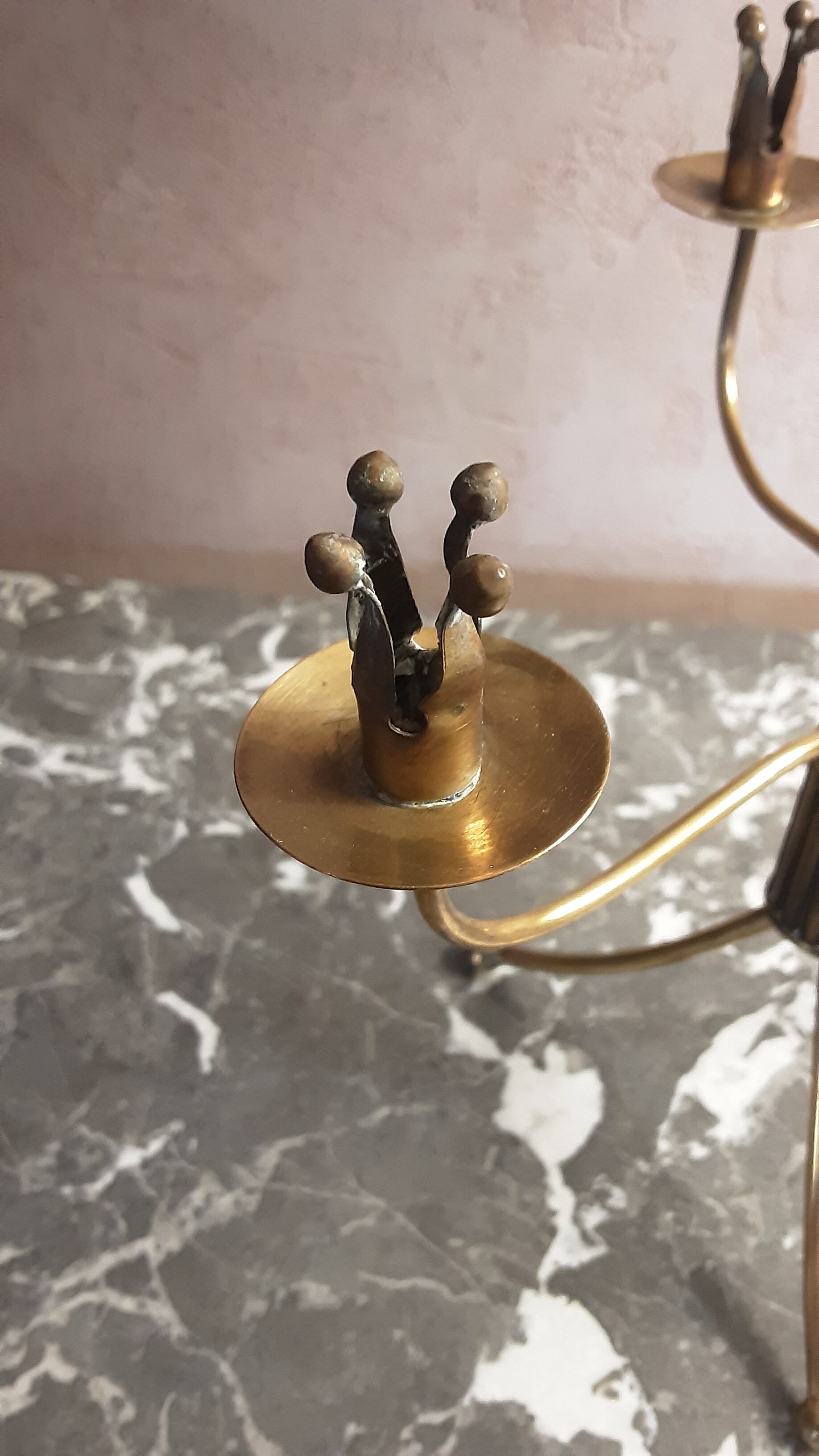 Brass chandelier - crowns - year 50