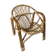 Fauteuil rotin corbeille vintage