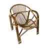 Rattan armchair vintage basket