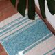 Handwoven recycled cotton rug - 40 x 60 cm