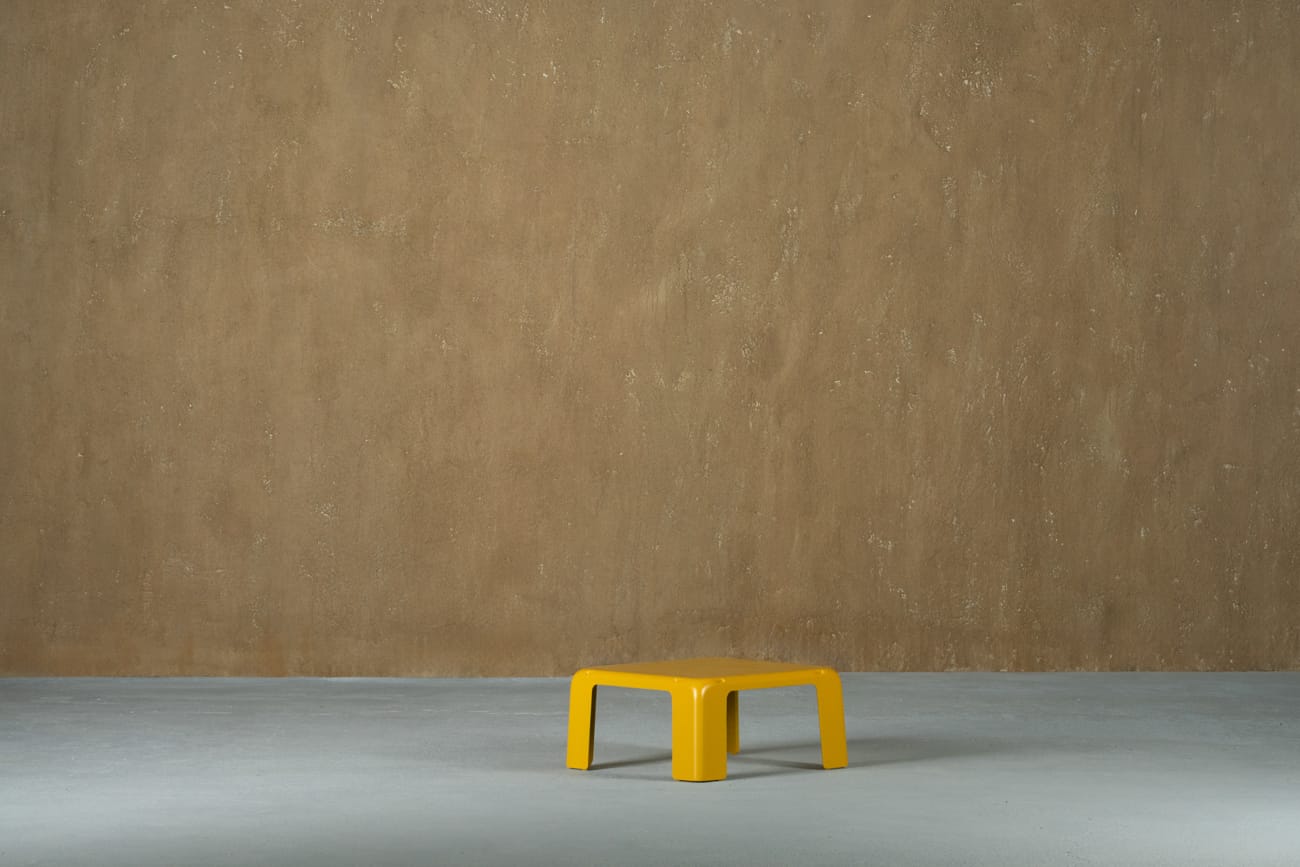 Yellow Amanta coffee table by Mario Bellini for C&B Italia, Italy, 1970s