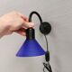 A set of wall lamps with blue glass shades from Danske Design-Light, 1980s.