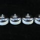 Set of 4 old porcelain and chrome switches
