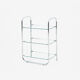 Chrome and glass shelf in Bauhaus style, 1970s
