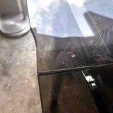 70s dining room set: glass table and 6 chairs