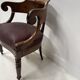 Fauteuil de bureau de style Empire en acajou et placage XIX siècle