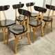 Set of 6 restored Luterma "banana" chairs
