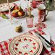 Angel fleur dinner plate rouge