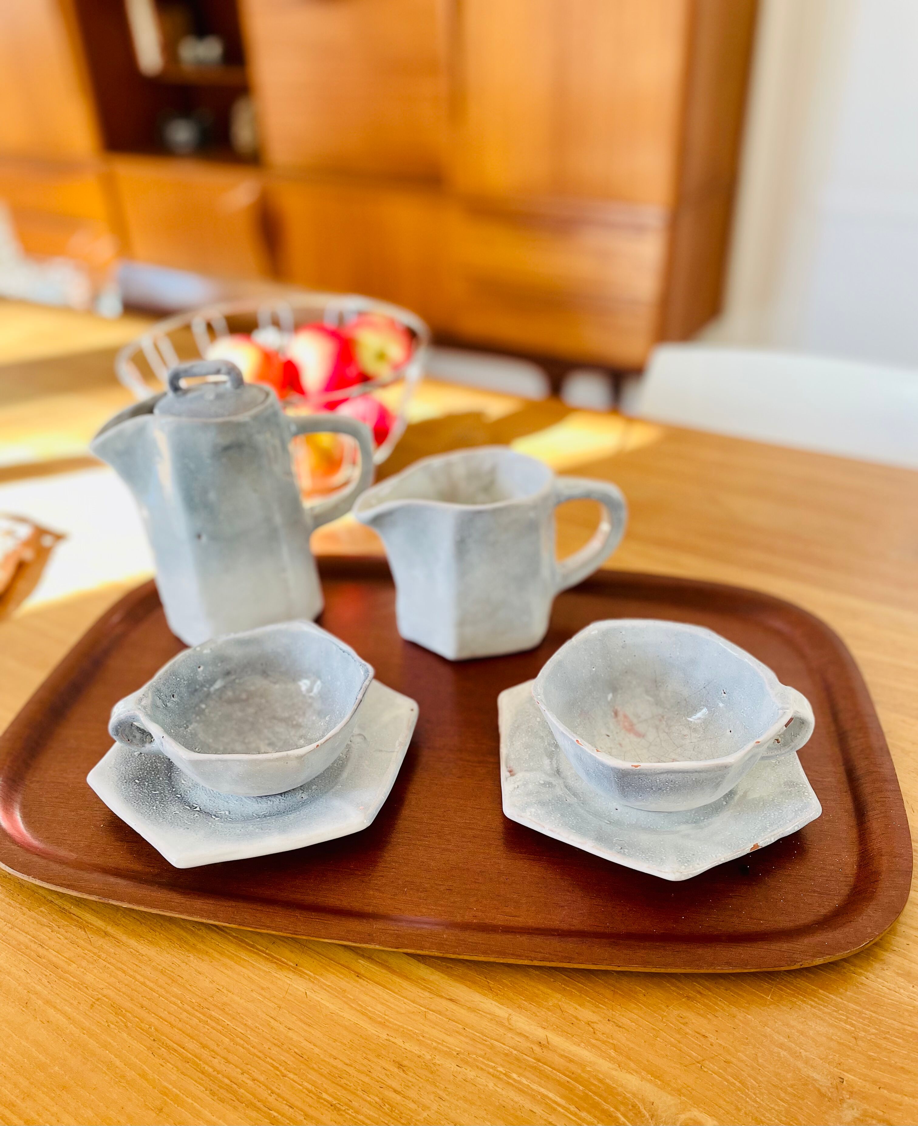 Vintage ceramic coffee service Idlas "felucca"