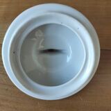 Porcelain sugar bowl with floral decoration