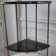 Shelf in brown formica and gold steel 70s