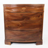 Empire chest of drawers of polished mahogany, 1820