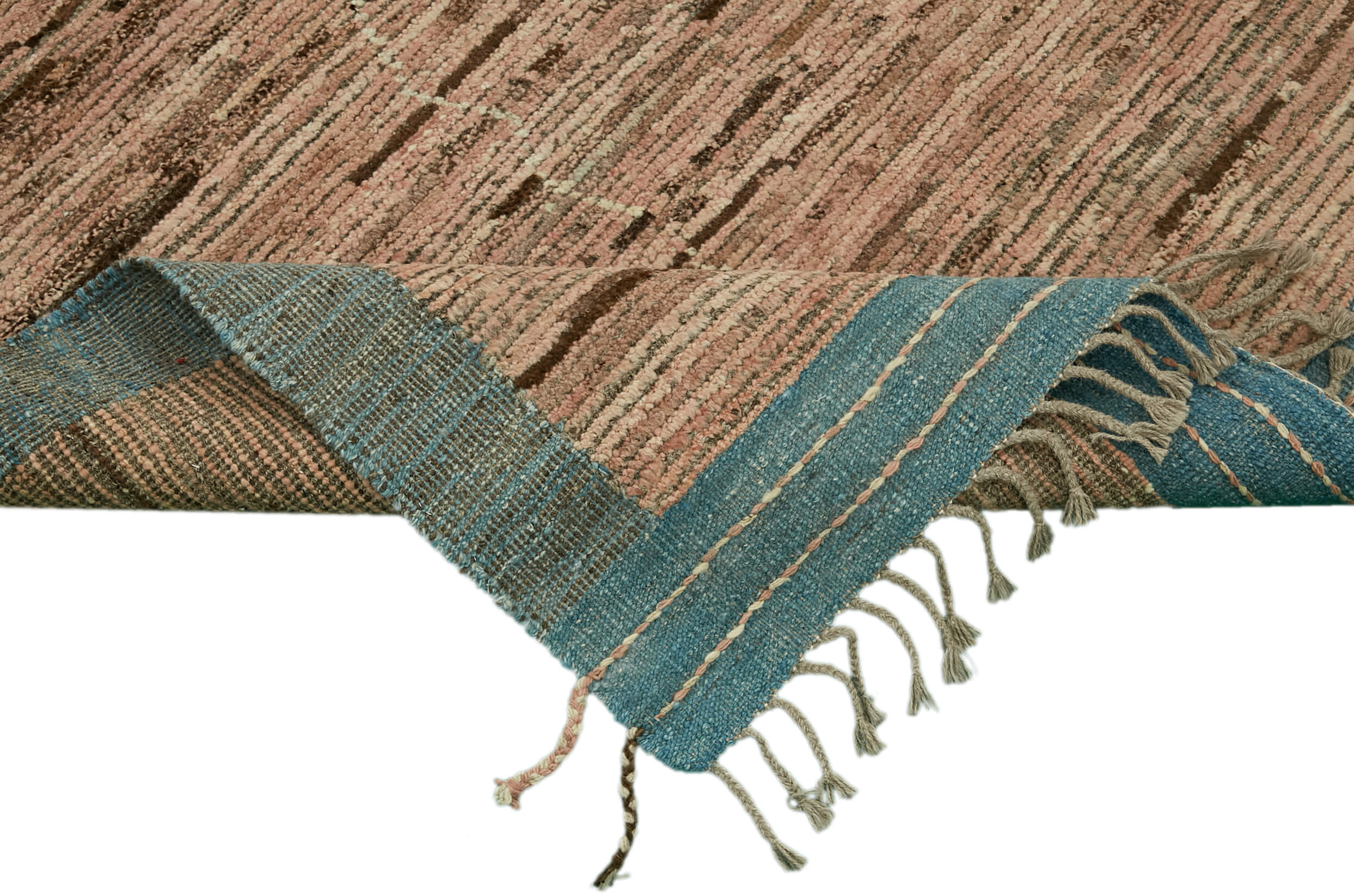 Handwoven Turkish Rustic 290 cm x 370 cm Brown Wool Carpet