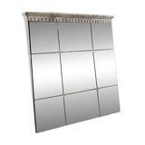 Large industrial-style mirror with glazing bars.