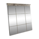 Large industrial-style mirror with glazing bars.