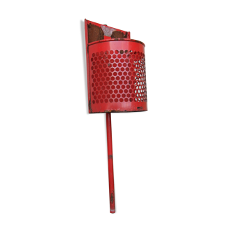 Industrial vintage metal community trash can