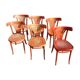 Set de 6 chaises bistrot rouge