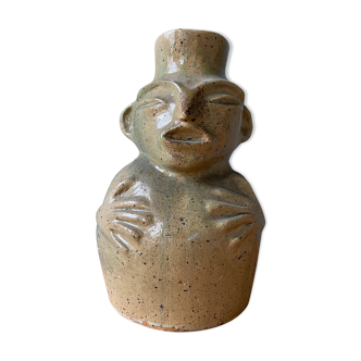 Ancient ceramic anthropomorphic lamp foot