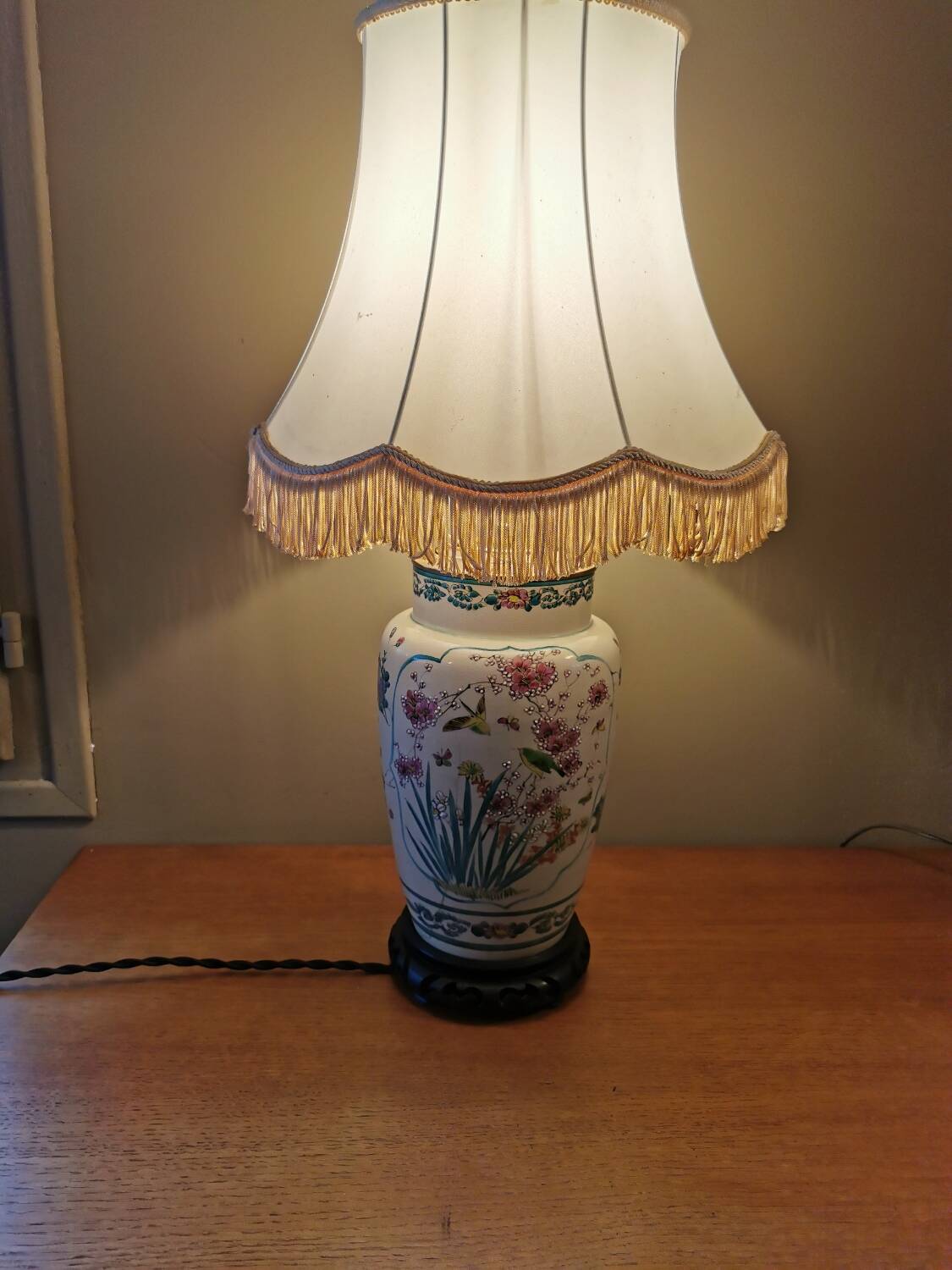Antique Asian lamp base
