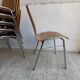 Set of 6 Vintage Bentwood Stacking Chairs Chrome Frame Mid Century