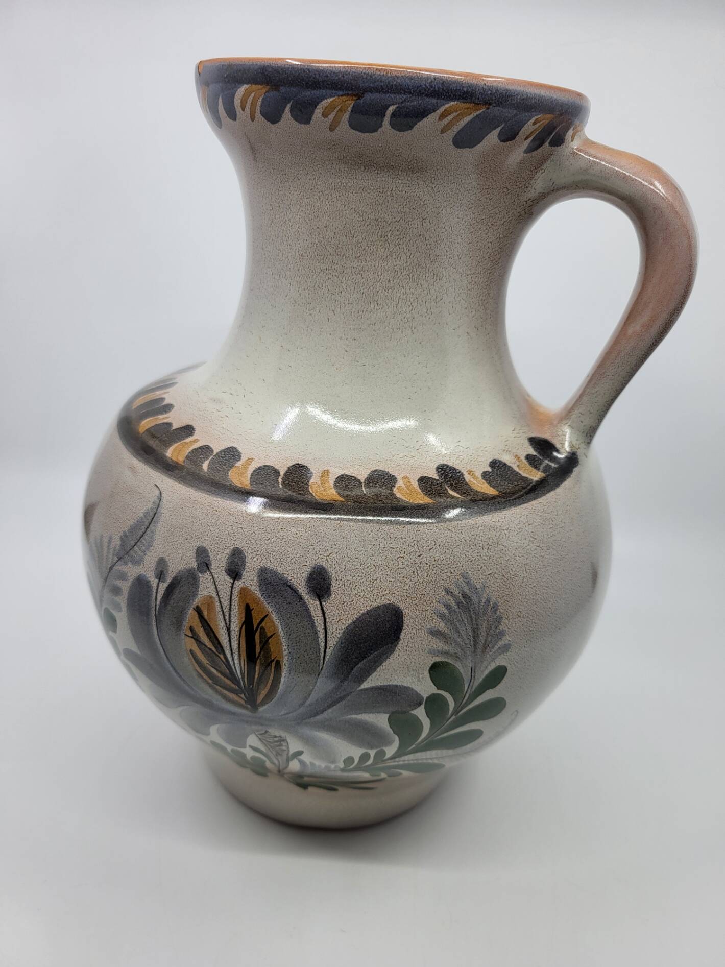 Vase, Jug Jean de Lespinasse (JdL) Hand Decorated France Vintage