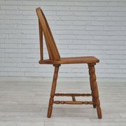 1960s, set of 4 scandinavian dining chairs in solid oak wood, original good condition.