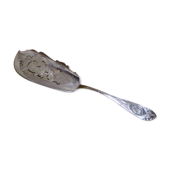 Large baroque silver metal pie shovel