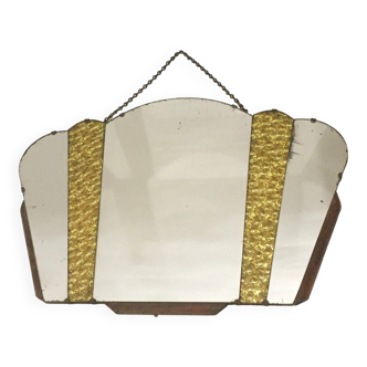 Golden Art Deco mirror