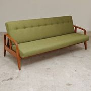Green Banquette Daybed from Czechoslovakia 1960