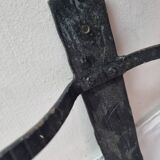 Coat rack with 4 iron coat hooks