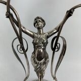 Large figurative chandelier with a femme fatale nymph.
