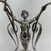 Large figurative chandelier with a femme fatale nymph.