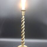 Belle et Grande Twisted table lamp in solid brass circa 1920 Height 40 cm