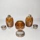 Bohemian glass dressing table set. Czechoslovakia, 1950s.